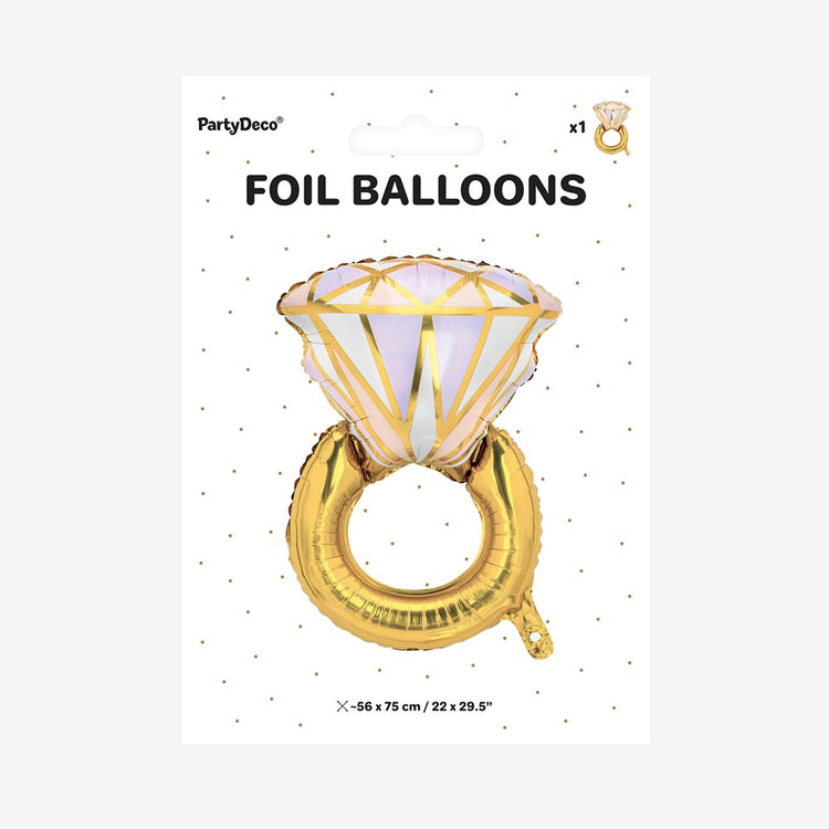 Packaging ballon helium bague de fiançailles pour deco evjf