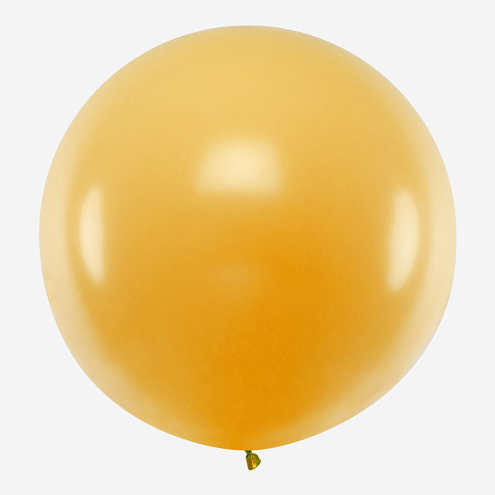 Ballon de baudruche latex : ballons géant doré 60 cm - décoration  anniversaire fête