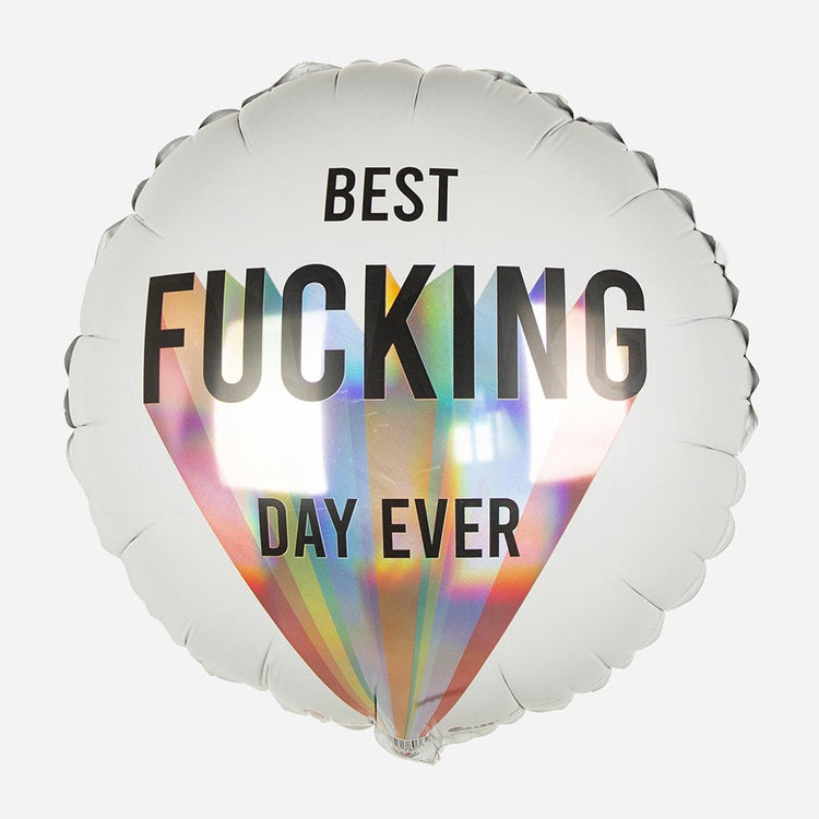 Ballon best fucking day ever pour deco anniversaire adulte, deco evjf
