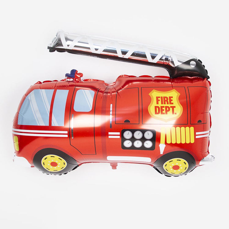 Deco anniversaire : ballon camion de pompier pour anniversaire garcon