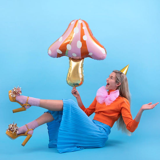 Ballon champignon : anniversaire Alice au pays des merveilles