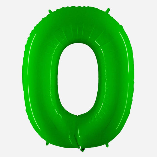 Decoration anniversaire : ballon chiffre 0 vert géant Grabo Balloons