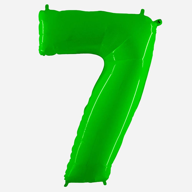 Decoration anniversaire : ballon chiffre 7 vert géant Grabo Balloons