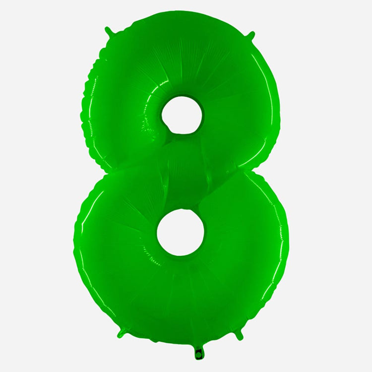 Decoration anniversaire : ballon chiffre 8 vert géant Grabo Balloons