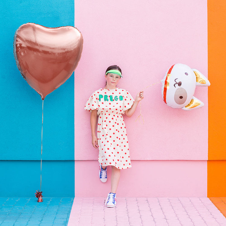 Balon géant métallisé en forme de coeur pour mariage anniversaire evjf