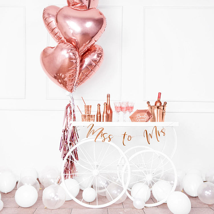 Ballon gélium rose gold en grand format pour saint valentin ou EVJF