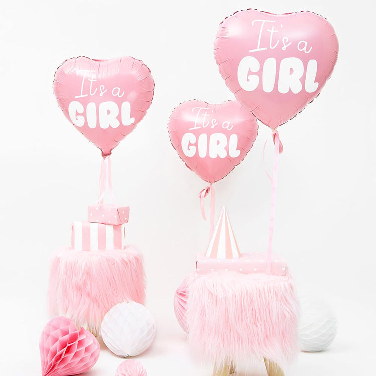 Révélation de sexe filel avec ballon étoile rose it's a girl