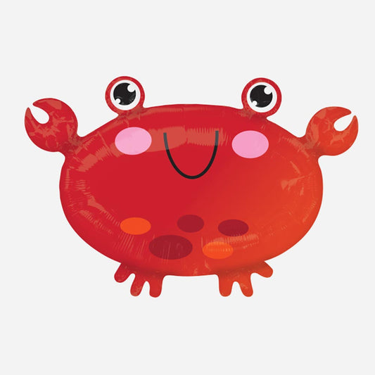 Idee deco pour anniversaire theme animaux marin : ballon mylar crabe