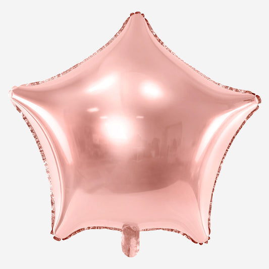 Ballon étoile rose gold pour anniversaire princesse, baby shower fille