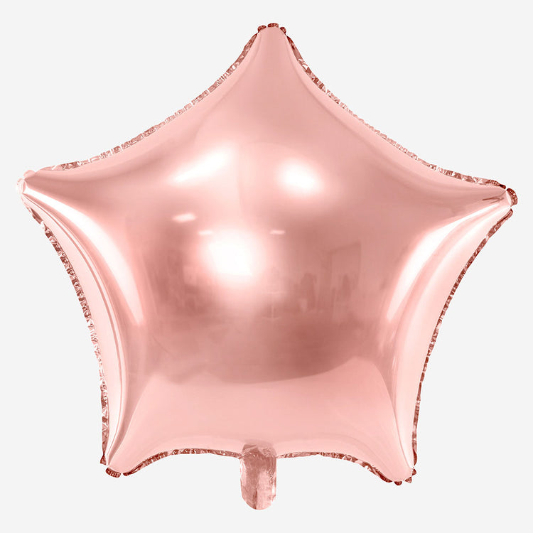 Ballon étoile rose gold pour anniversaire princesse, baby shower fille