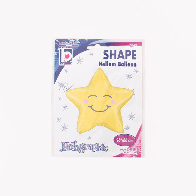packaging ballon étoile : anniversaire 1 an et baby shower