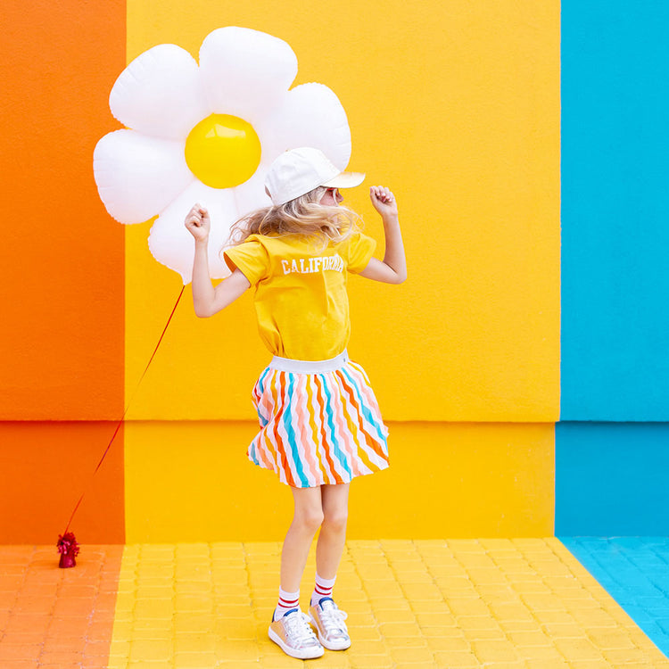 Ballon marguerite pur decoration anniversaire fille, baby shower