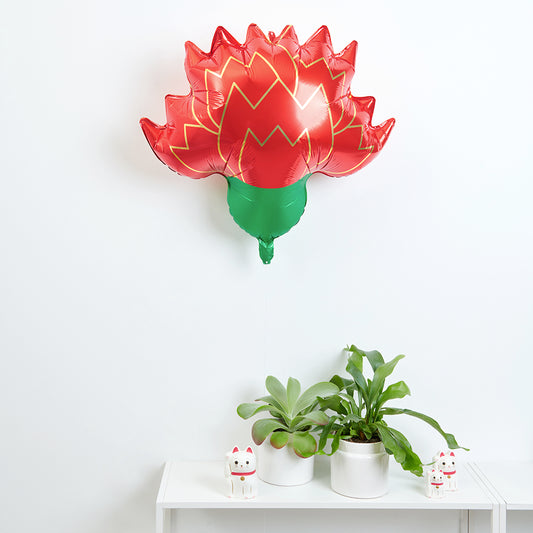 Anniversaire petite fille : ballon fleur rouge
