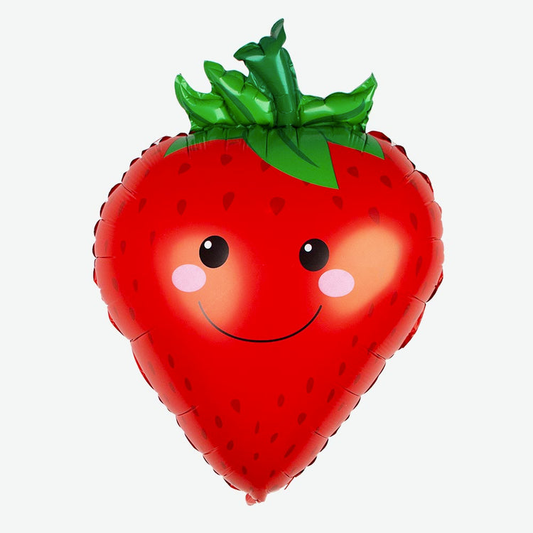 Ballon mylar fraise pour decoration anniversaire enfant original