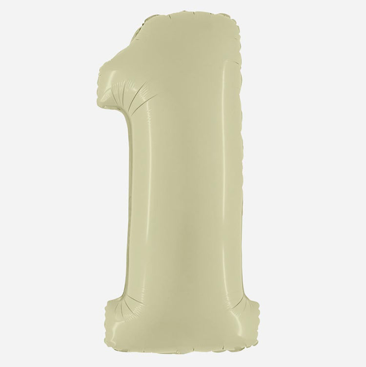 Ballon chiffre couleur vert olive pour une deco anniversaire adulte