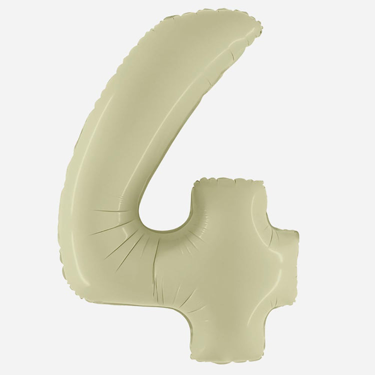 Ballon chiffre vert olive pour decoration anniversaire enfant