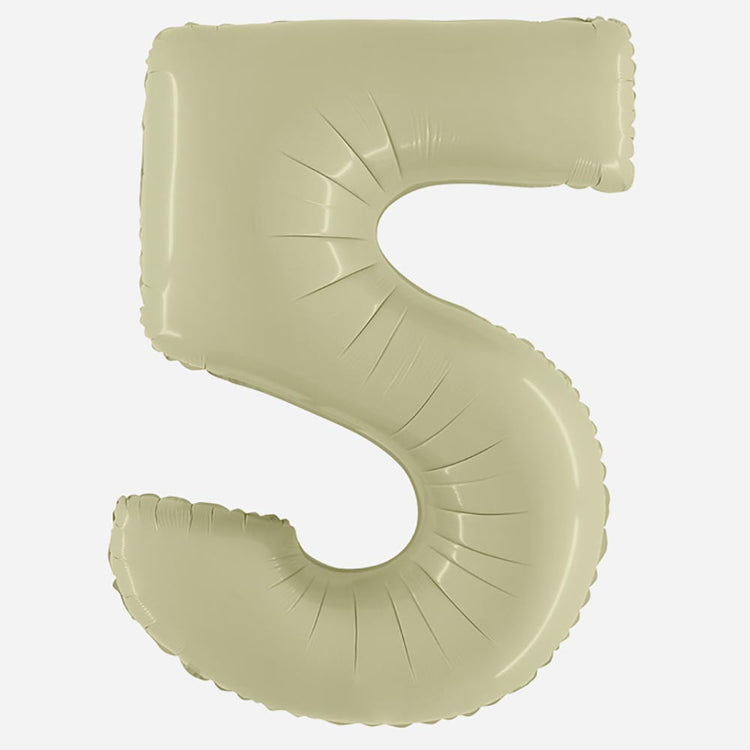 Ballon chiffre vert olive pour decoration anniversaire ado vintage