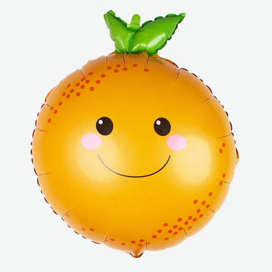 Ballon helium orange pour decoration anniversaire enfant original