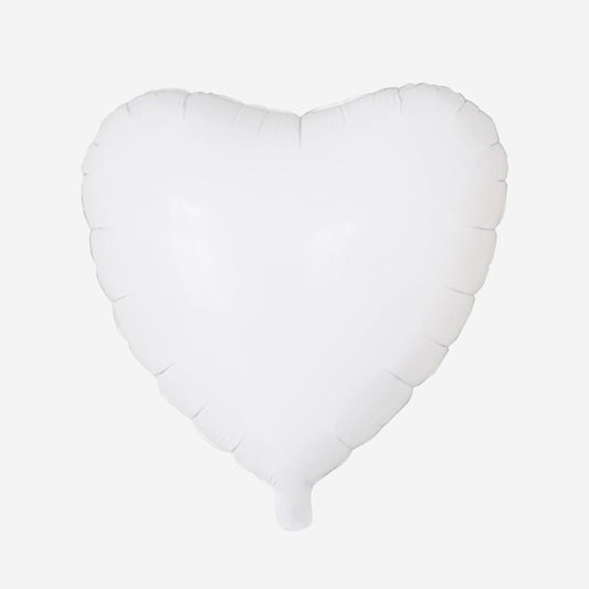 Ballon forme coeur argent : deco mariage, baby shower, baptême