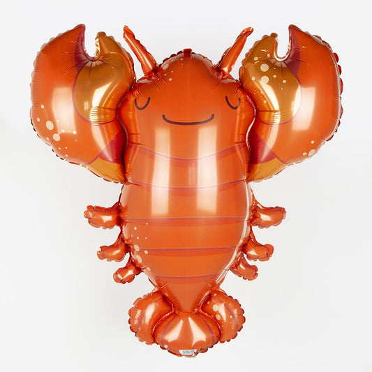 Ballon helium homard pour déco anniversaire animaux de la mer