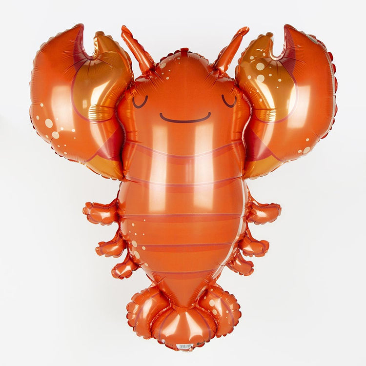 Ballon helium homard pour déco anniversaire animaux de la mer