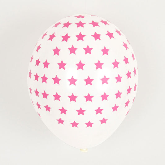 Ballons de baudruche étoiles roses My Little Day pour anniversaire de fille