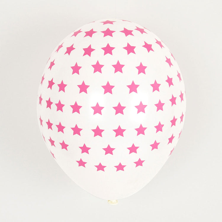 Ballons de baudruche étoiles roses My Little Day pour anniversaire de fille