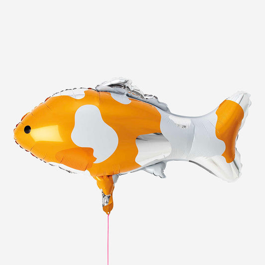 Ballon poisson rouge japonais pour anniversaire sirĂšne ou japon