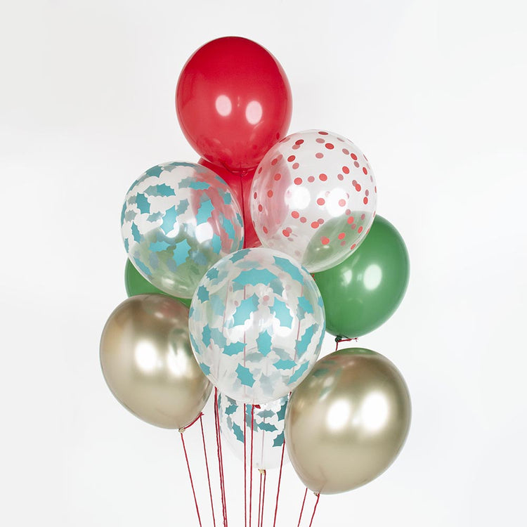 Ballons en latex biodégradables My Little Day pour fete de Noel