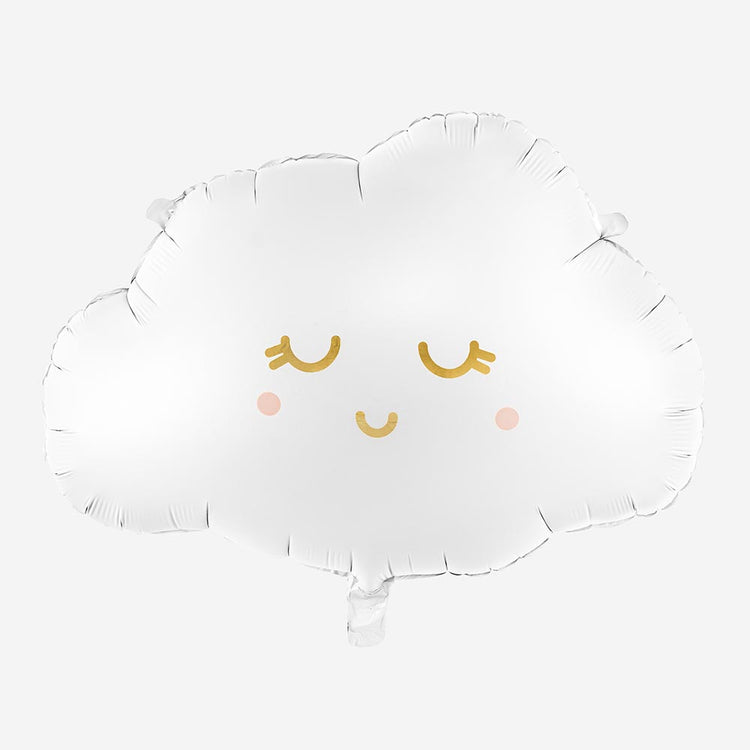 Ballon nuage souriant : decoration baby shower, anniversaire 1 an