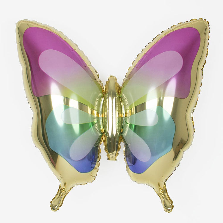 Decoration anniversaire papillon : ballon helium papillon tropical