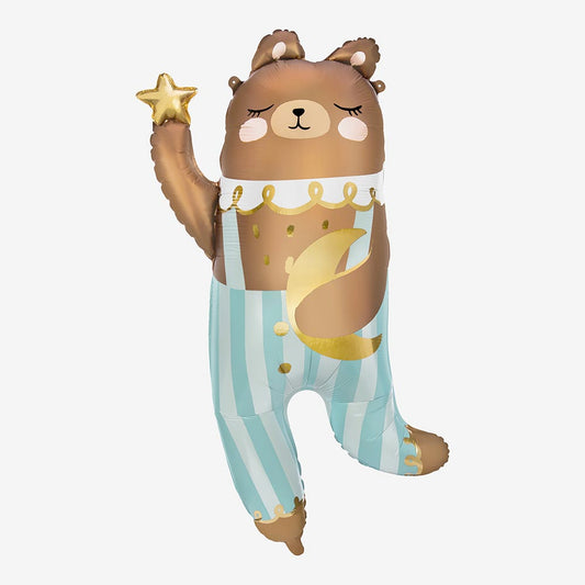 Ballon hélium en forme de nounours pour decoration baby shower mixte