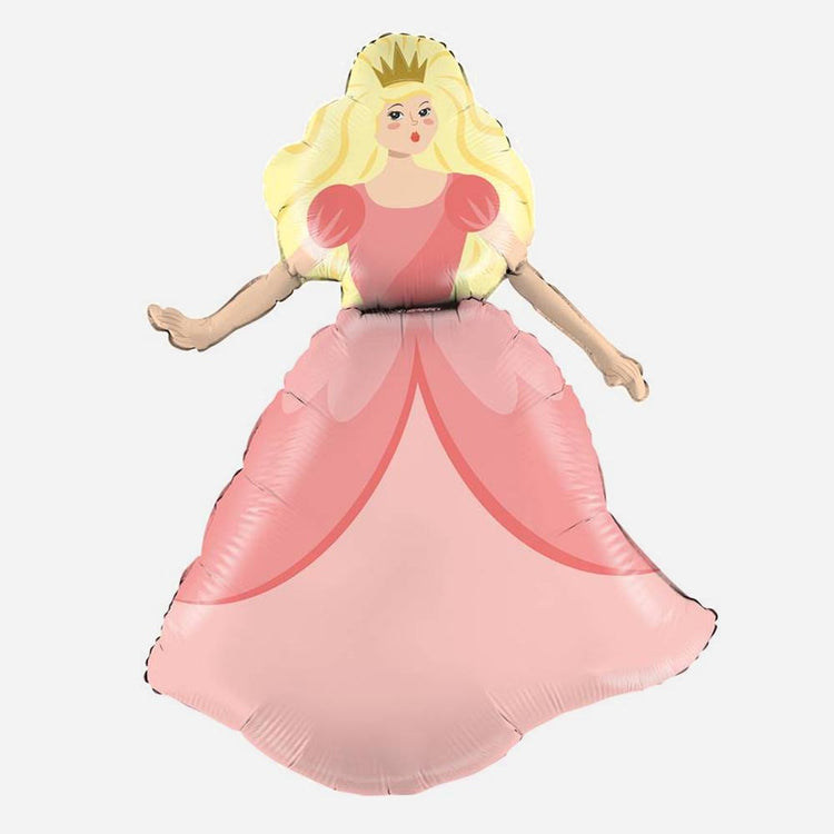Ballon rose en forme de princesse pour anniversaire petite fille