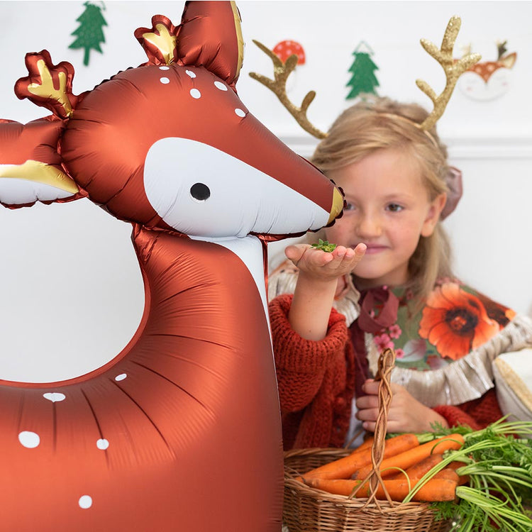 Décoration fêtes de fin d'années ballon renne à gonfler à l'helium ou à l'air normal