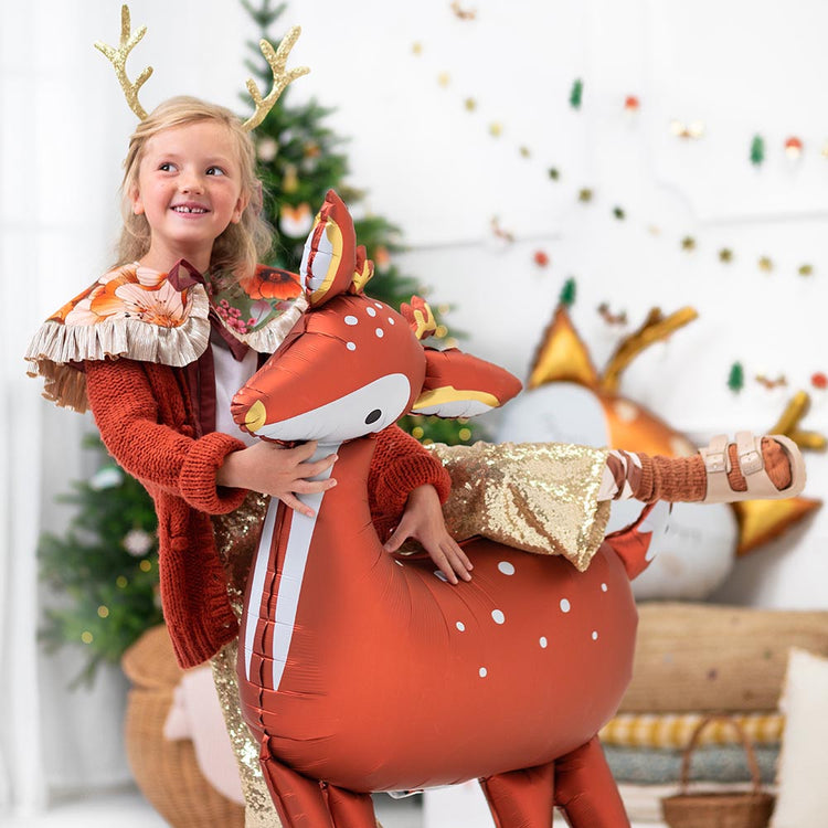 cadeau enfant fete de fin d'année ballon en forme de renne