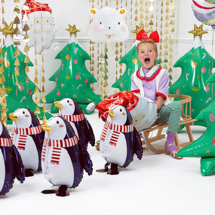 ballons sapins de noël helium decoration de fetes de fin d'années