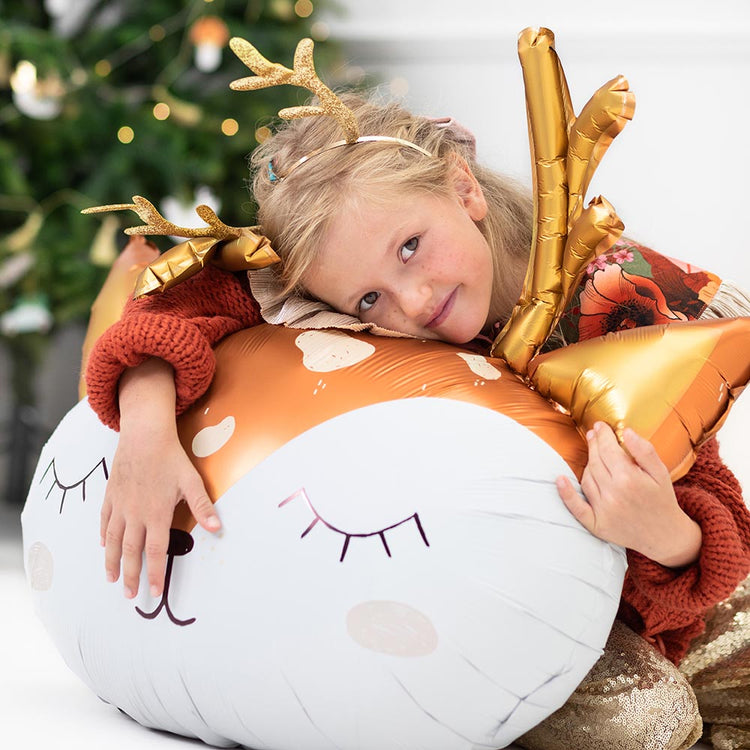 Décoration fête de fin d'années ballon en forme de renne