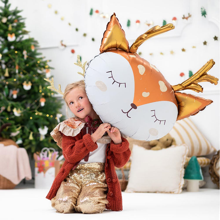 Décoration fêtes de fin d'années ballon en forme de renne