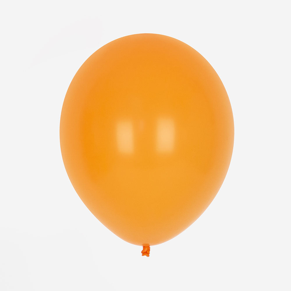 x 8 ballons baudruche orange 23 cm