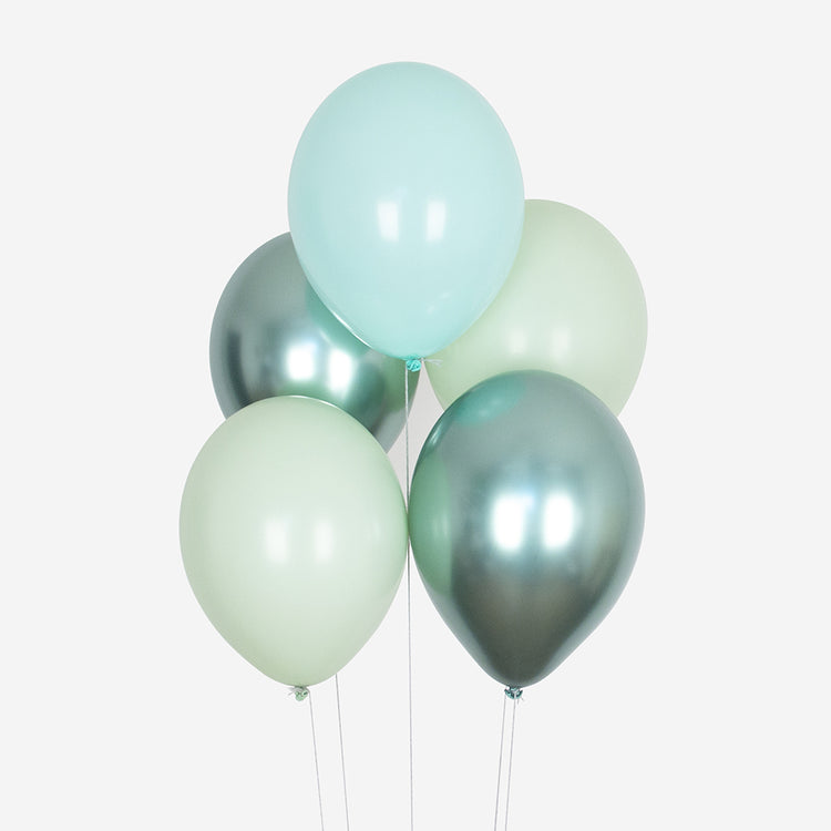 Mix ballons baudruche vert ecoresponsables par my little day
