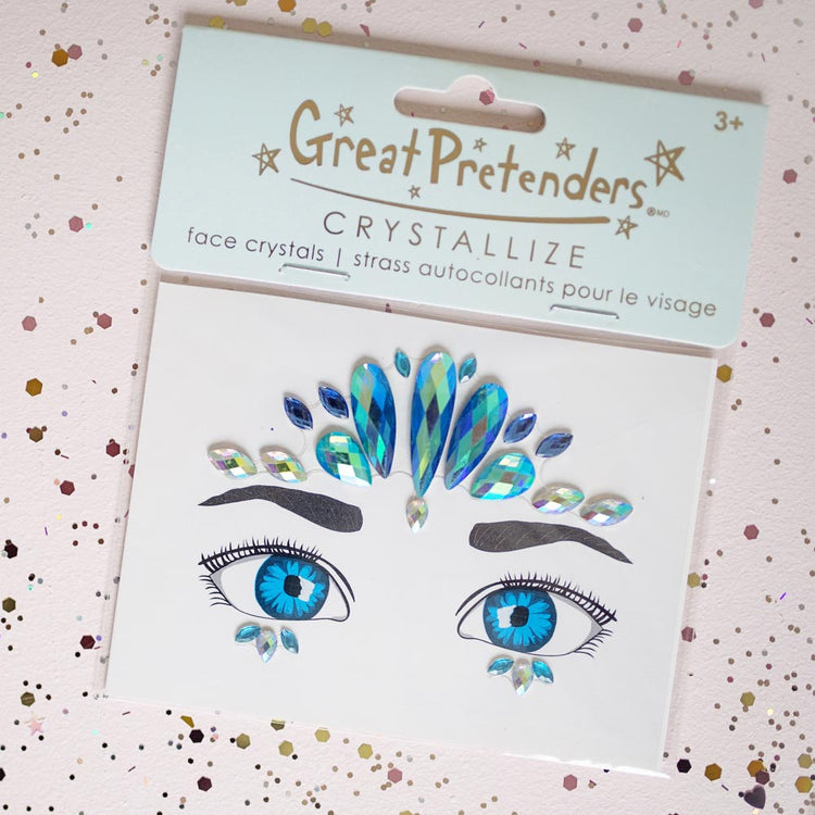 Bijoux de peau irisés bleus pour deguisement sirène