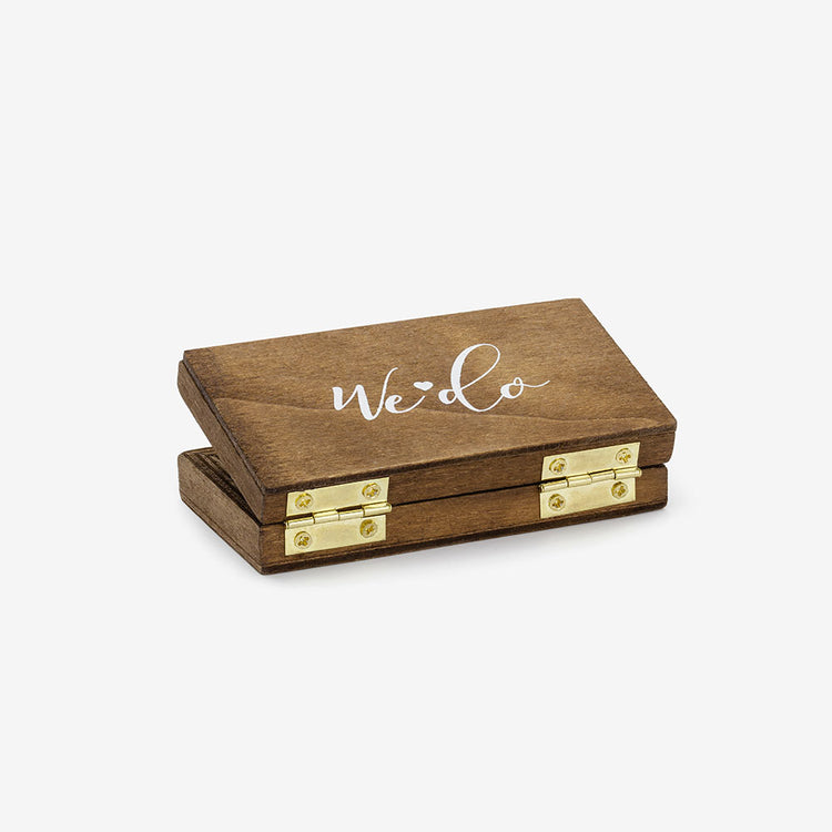 Boite à alliance en bois "we do" pour décoration cérémonie mariage