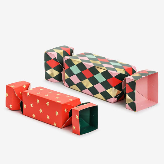 Boites cadeaux en forme de berlingots de noel