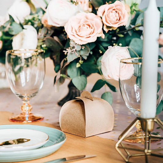 10 boîtes cadeaux Kraft élégantes pour les invités d'un mariage