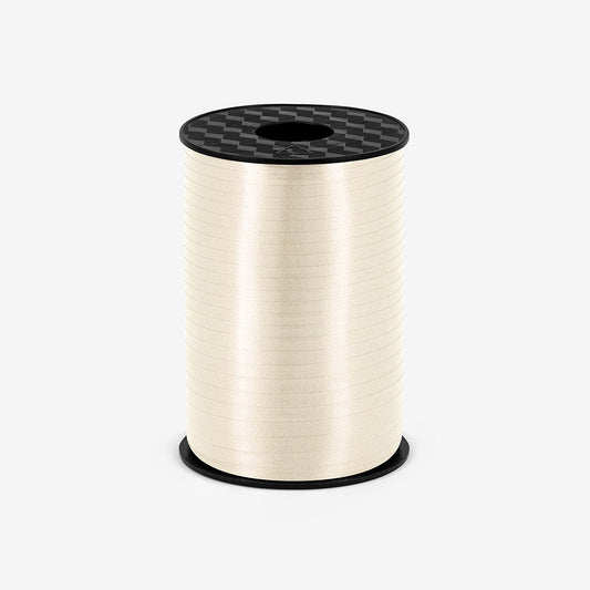 Rouleau de bolduc ficelle à ballons blanc crème pour deco de fete