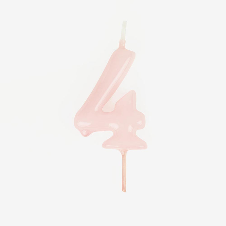 Bougies d anniversaire rose 4 pour gateau anniversaire fille 4 ans