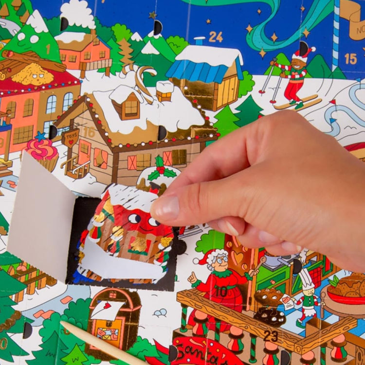 Idee cadeau de noel loisirs créatifs : calendrier de l'avent à gratter