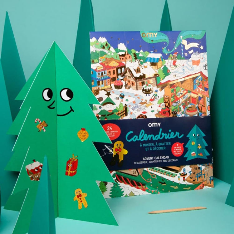 Calendrier de l'Avent OMY à gratter à offrir en cadeau de noel enfant