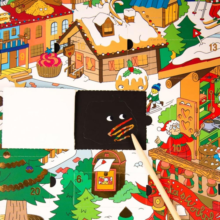 Idee cadeau de noel enfant : calendrier de l'avent à gratter