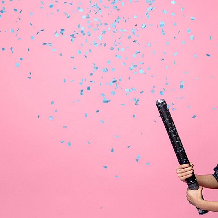 Canon à confettis Bleu pour anniversaire ou gender reveal My Little Day